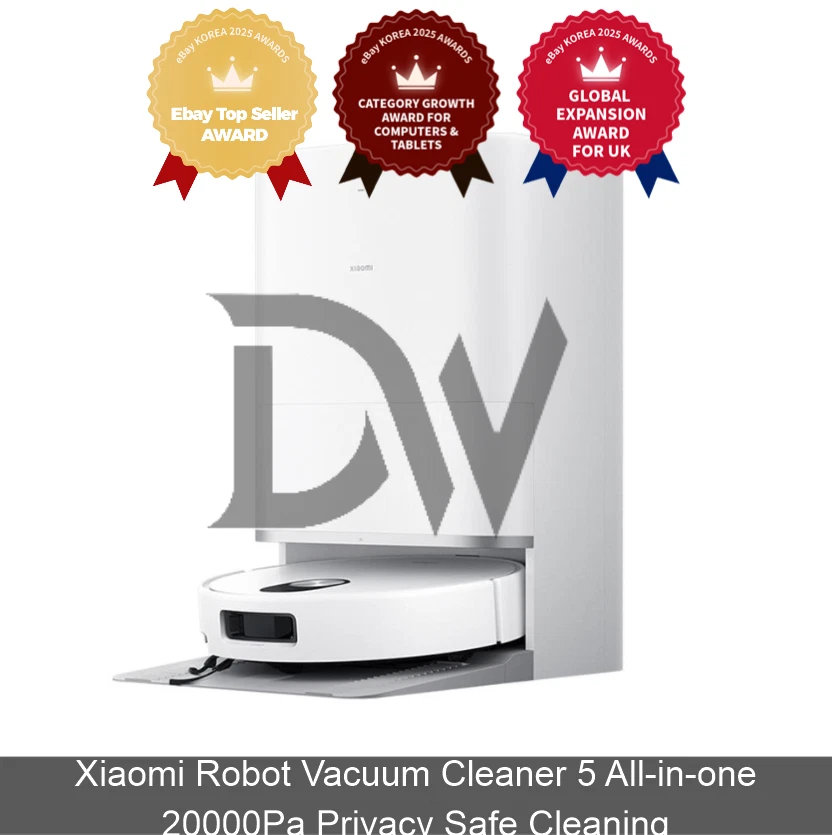 Xiaomi Robot Vacuum Cleaner 5 All-in-one 20000Pa Privacy Safe Cleaning
Opens in a new window or tab