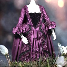 18th Century Purple Rococo Marie Antoinette Queen Dress Renaissance Ball Gown