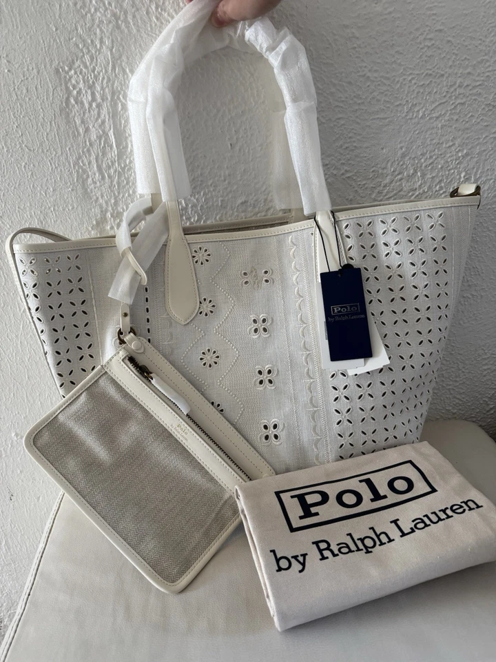 BNWT POLO RALPH LAUREN Eyelet  Bellport Tote Bag RRP530  - Image 2 of 4