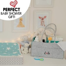 Baby Diaper Tote Bag Caddy Organizer Changing Pad Travel Nursery Kid Storage