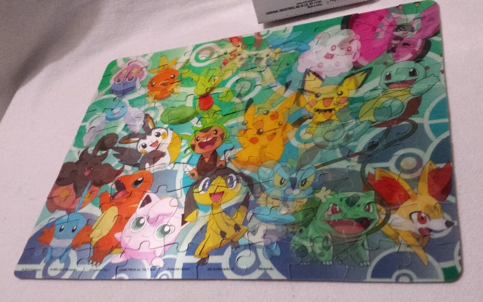 Puzzle Pokemon Lenticular 100 piezas Completo con Caja Abierta 12"x9" Cardenal XY 2015 Foto 4 de 4