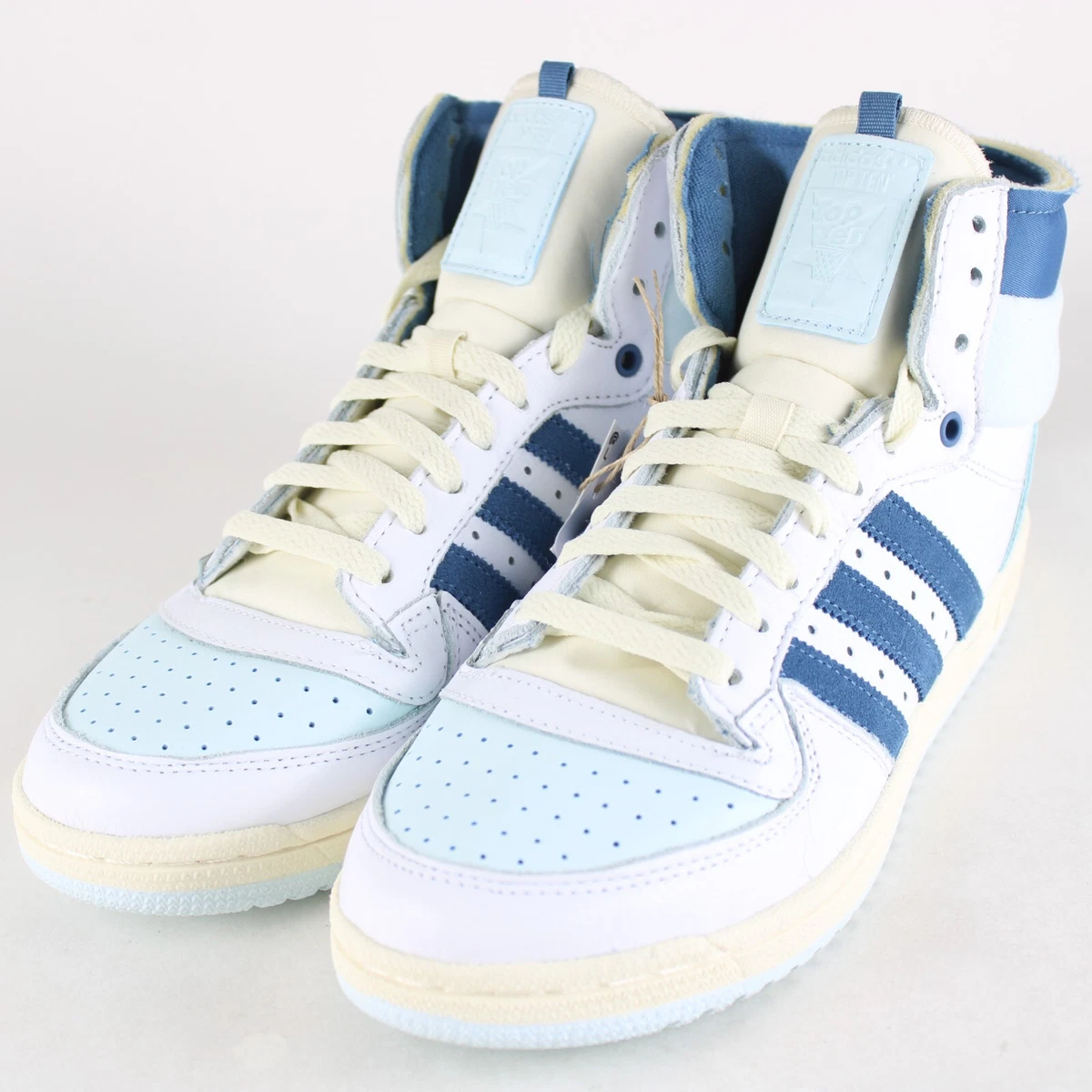 Men s Adidas Originals TOP TEN RB Athletic High Top Shoes White Blue GV6629
