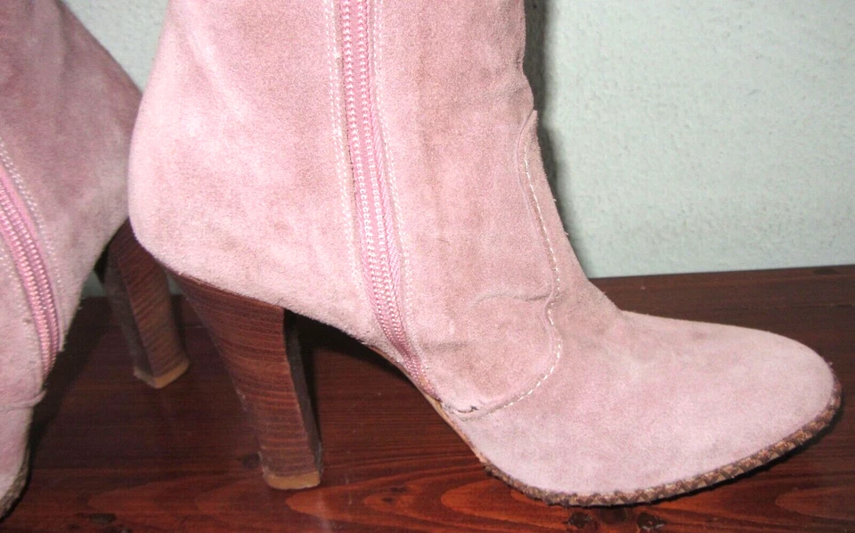 MARC JACOBS STIVALE CAMOSCIO ROSA CIPRIA ITA 37 INDOSSATO 1 VOLTA - Imagen 3 de 4
