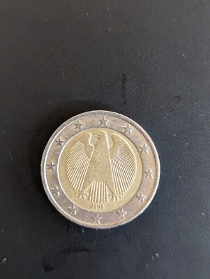 Pièce de 2 euro rare Allemagne Aigle fédéral lettre J 2002 - Photo 1/4