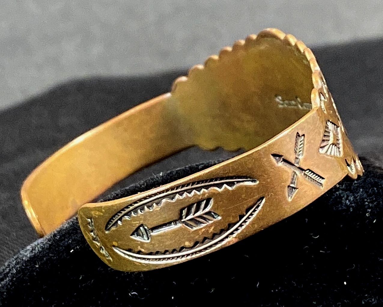 Solid Copper Southwest Style Open Cuff Bracelet B… - image 5