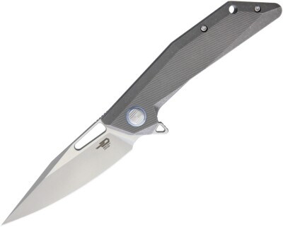 Bestech Knives Shrapnel Flipper Titan S35VN Kreamik Kugellager Grau