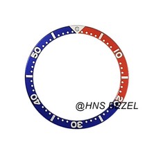 BEZEL INSERT FOR MEN SEIKO 7002,6309,7S26,SKX007K2 DIVER AUTOMATIC BLUE  RED