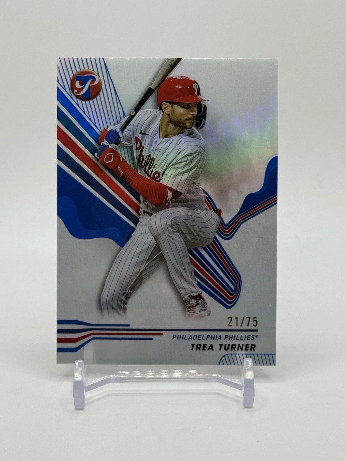 2024 Topps Pristine - Blue Refractor #138 Trea Turner /75