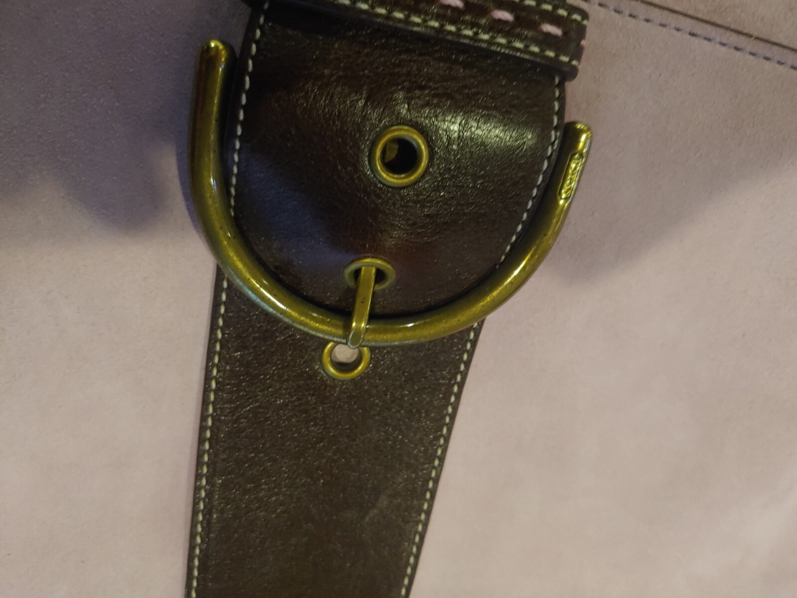 Coach Violet Rectangular Suede Shoulder Bag Handb… - image 7