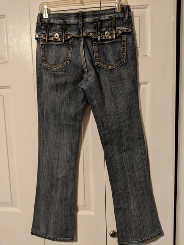 Sunshine Girl Jeans, Super Cool!, Grommets, Zippers, Blingy! Size 31.  NICE! - Picture 1 of 6