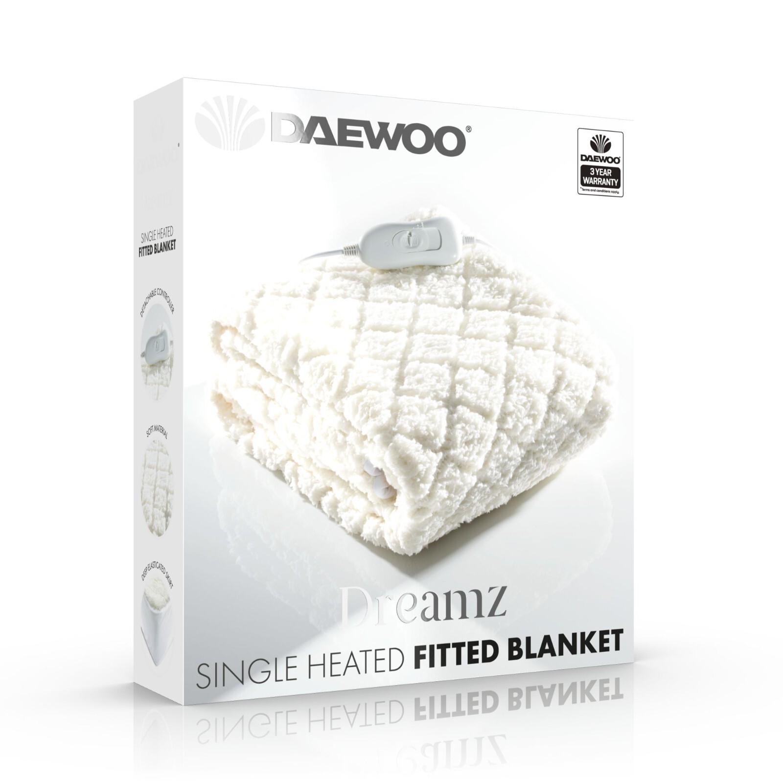 Daewoo Blanket White Single, Double, King Home Washable Heated Electric