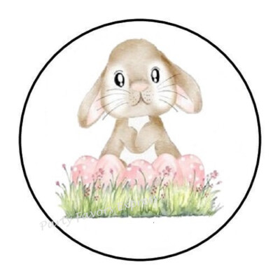 10cm Auto-Aufkleber Sticker Decal Laptop Watercolor Easter Bunny Pink bunt R1196