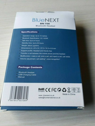 Wireless Bluetooth Handsfree headset for iPhone, Samsung ,LG ,HTC - Zdjęcie 4 z 4