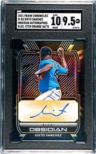 2021 Panini Obsidian Sixto Sanchez ETCH ORANGE /75 SGC 9.5 w/10 AUTO RC