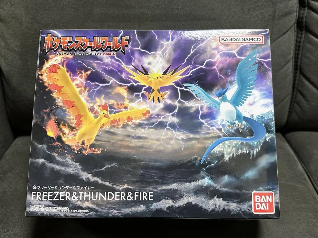 100% Origina Bandai Pokemon Escala Articuno Zapdos Moltres