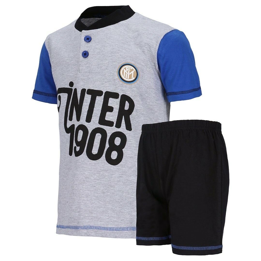 Maglia Pigiama Inter Corto Pigiama Corto Bambino Bimbo Fc