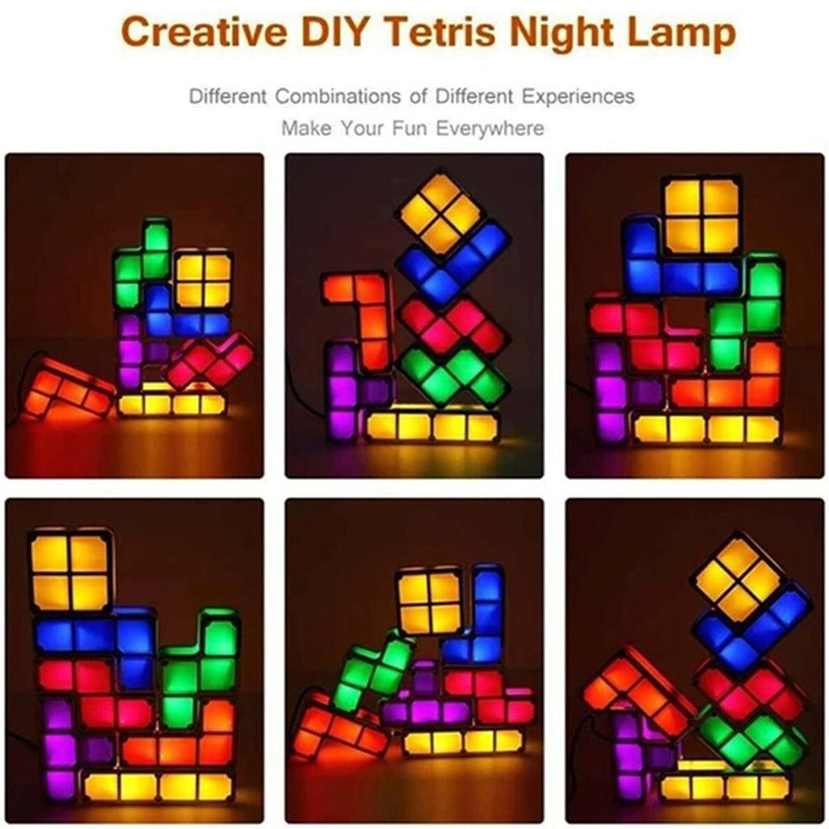 LED Schreibtischlampe Tetris Lampe,stapelbar led tischleuchte,Nachtlicht