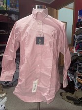 Ralph Lauren Oxford Shirt Pink Long Sleeve Men's 16 32 33 NWT B2