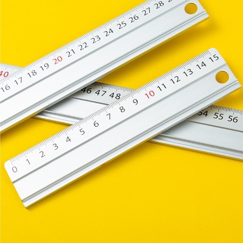 Cutting Ruler 15cm Metric Aluminum Alloy Straight Ruler Non-Slip Measure Ruler - Picture 3 of 6