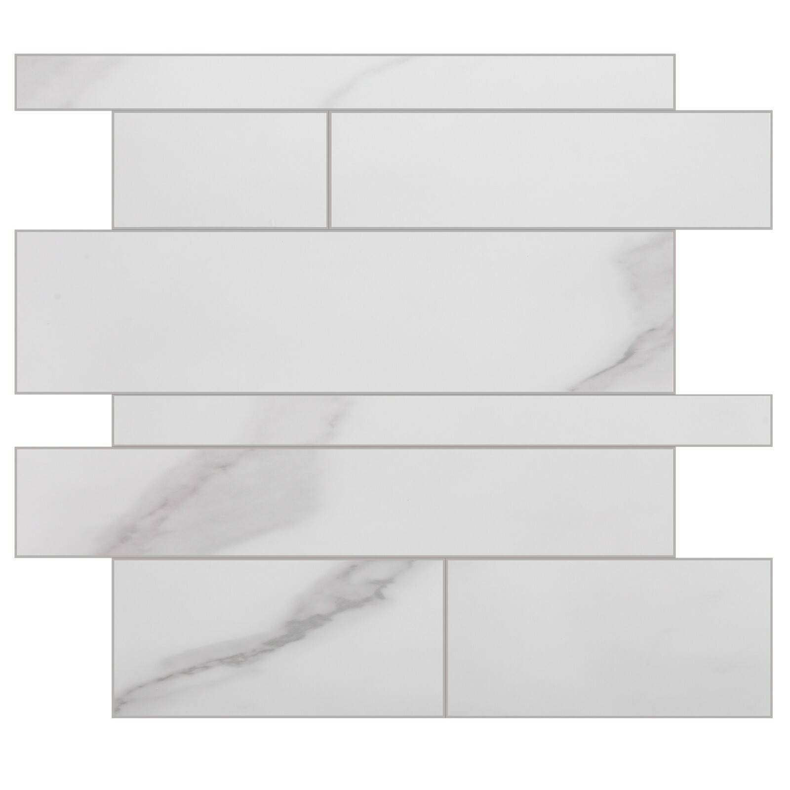 5 Sheets 11"x11" Marble Peel and Stick Backsplash Tile For Kitchen Bathroom