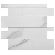 5 Sheets 11"x11" Marble Peel and Stick Backsplash Tile For Kitchen Bathroom