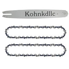 16 inch Chainsaw Chains Guide Bar and 2 Pack 3/8 .043 Inch 55 Drive Links Cha...