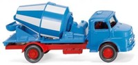 1/87 Wiking Mb Kurzhauber Betonmischer Blau/Weiß 0532 02