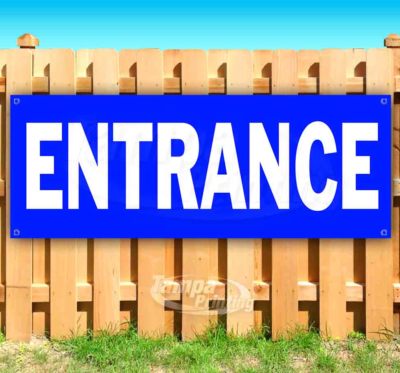 ENTRANCE Advertising Vinyl Banner Flag Sign Many Sizes ARROW