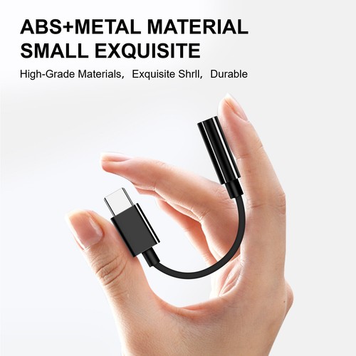 For iPhone 15 Pro Plus Max iPad USB-C Adapter to 3.5mm Aux Jack Earphone Cable - Picture 5 of 15