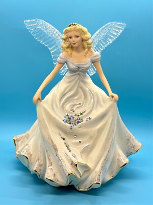 Lenox Jewels From Heaven Angel Figure w/ Crystal Wings   EUC!