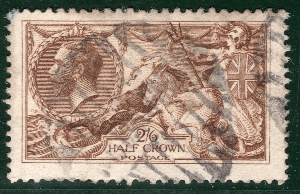 GB KGV SEAHORSE High Value SG405 2s/6d Deep Yellow-Brown (1915) DLR c£250 REDB26 - Image 4 of 4