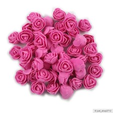 25/50 Schaumrosen Rosarot RosenKöpfe Foamrosen Kunstrose Hochzeit Rosa Rot Ø 3cm