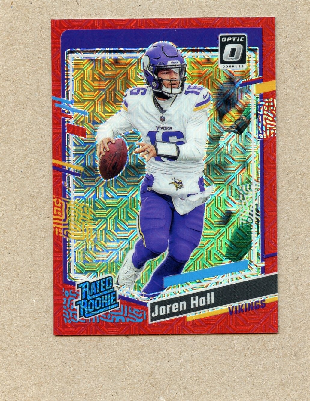 2023 Donruss Optic Jaren Hall #270 Rated Rookie Red Mojo SP RC Minnesota Vikings