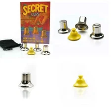 SECRET CUPS -PAWN IS HIDDEN UNDER ONE OF THE CUPS YOU FIND IT EASILY ! EVERYTIME