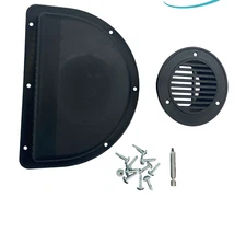 ProCamp RV Black Cargo Trailer Air Flow Vent Kit W/ Installation Accessories