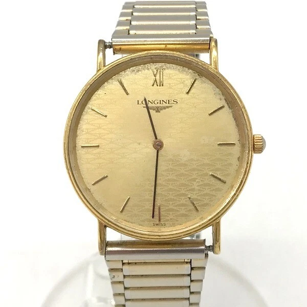 LONGINES L4 637 2 Grand Classic Quartz Gold Dial Watch Men's