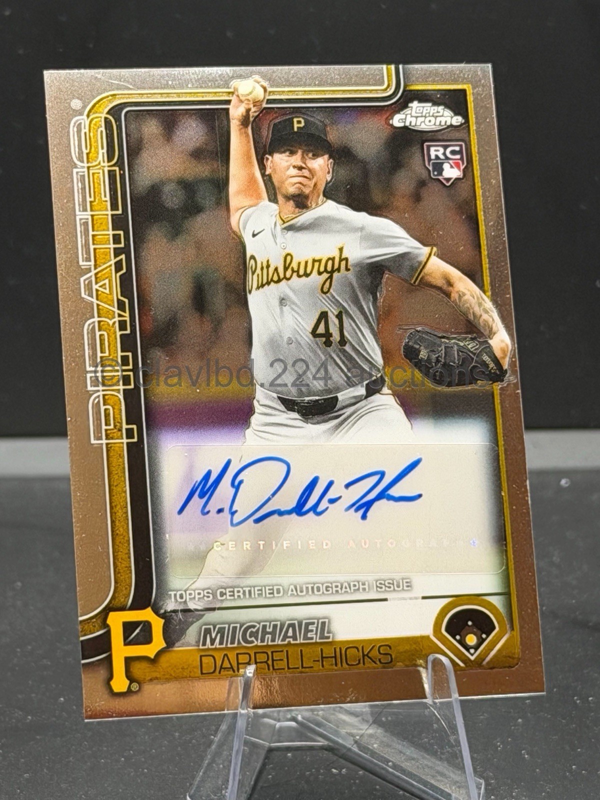 MLB 2025 TOPPS CHROME UPDATE – Michael Darrell-Hicks – Auto #AC-MD  RC Pirates