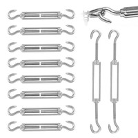 Spannschloss Seilspanner 10 StüCk, M4 Wirbel Seilspanner, 304 Edelstahl Verstell