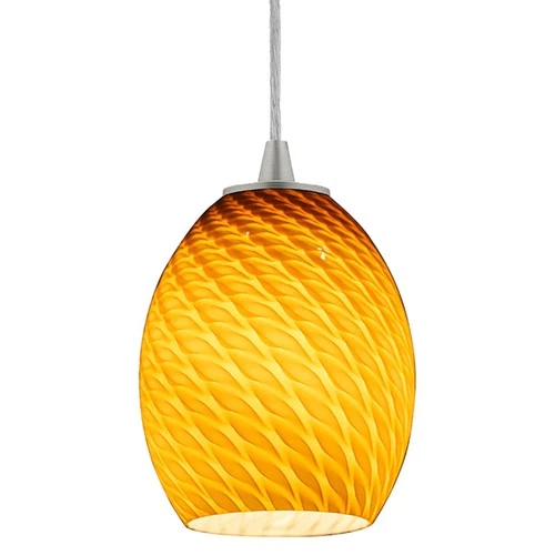 Access Lighting 28023-1C Brandy FireBird 6"W Mini Pendant - Cord - Orange - Picture 1 of 12
