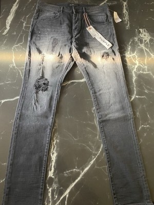 Purple Brand P002 Black Dropped Fit Jeans Mid Rise, Slim Leg, Size