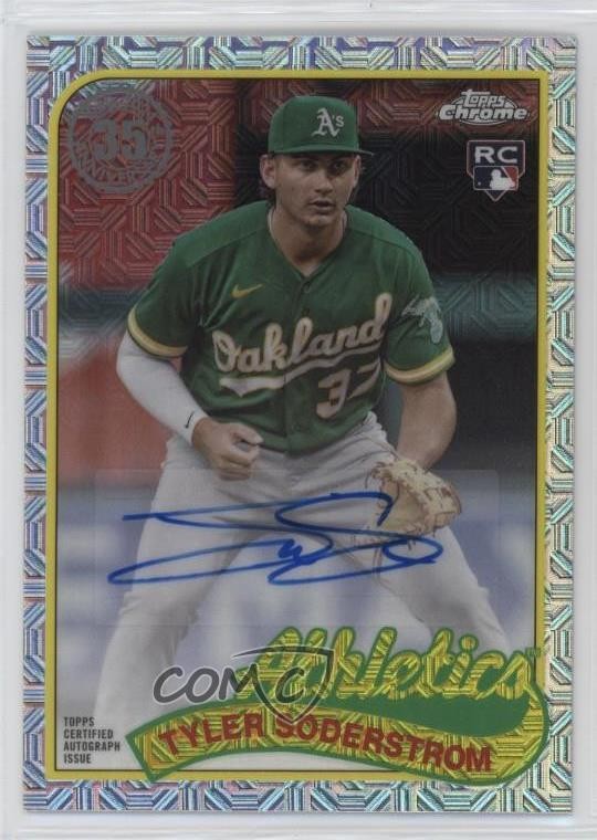 2024 Series 1 1989 Topps Chrome Silver Pack 170/199 Tyler Soderstrom Auto 4l3