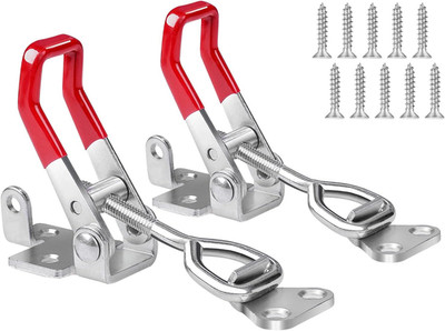 Heavy Duty Toggle Latch Clamp 4002, Adjustable Toggle Clamp Latch with Lock Hole