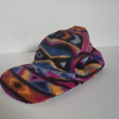 Vintage 90's Multicolour Fleece Cap mit Ohrenschutz