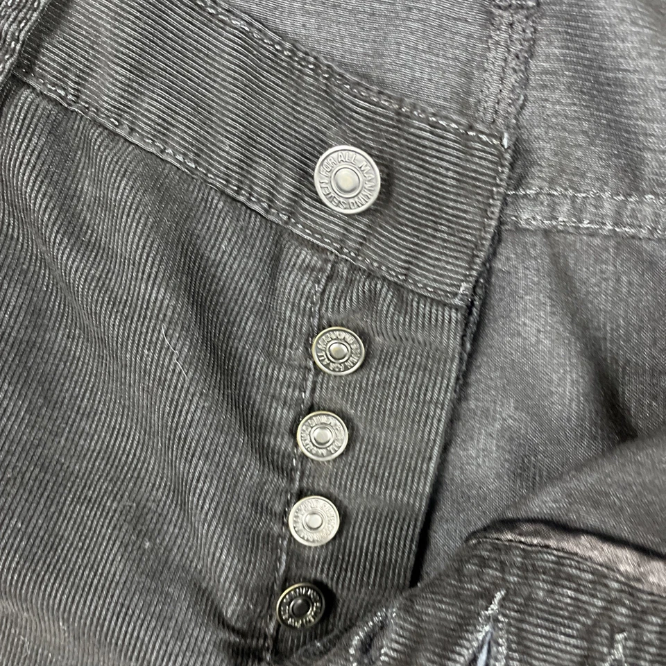 Pantalones 7 For All Mankind para hombre 36x32" negros estándar pana 5 bolsillos hechos en EE. UU. Foto 4 de 4