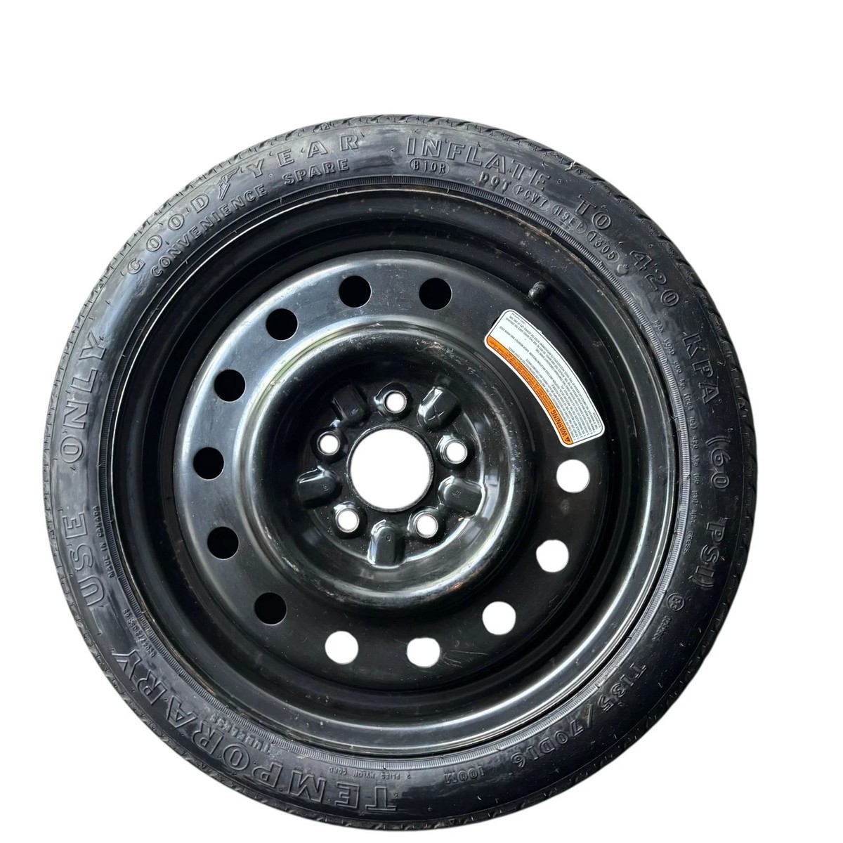 T135/70D16 Spare Tire 16x4 Rim Donut Wheel 5 Lug 5x108 CB63.4 Fits