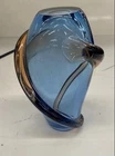 UNIQUE Vintage OBALL L Onesto MURANO Blue Purple Blown Glass TWIST 10 Vase
