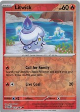 Litwick 036/167 SV06: Twilight Masquerade Reverse Holo NM Pokemon TCG