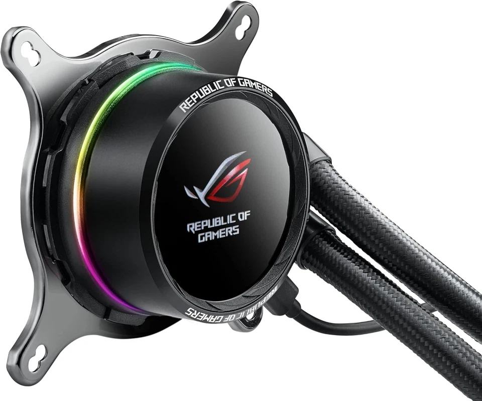 Asus ROG Ryuo 120 CPU Cooler with OLED Display and Aura Sync - Black - Image 4 of 4