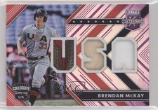 2018 Panini Elite Extra Edition USA Materials Purple 21/25 Brendan McKay hg6