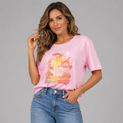 ROCKTHOSECURVES DAMEN Long T-Shirt mit Love Life Print